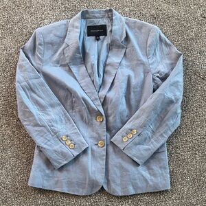 100% linen Banana Republic Women's Blue Blazer